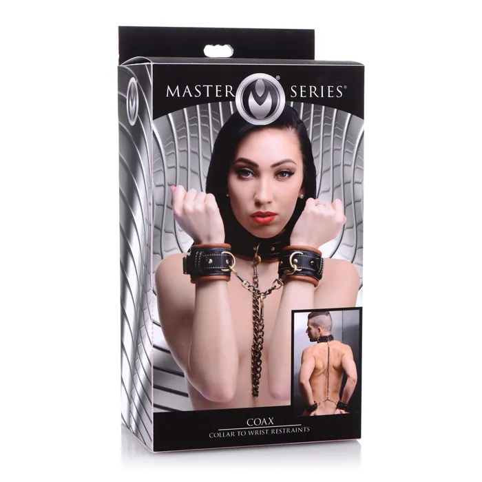 Coax Collar to Wrist Restraints | Master Series Couples Coax Collar to Wrist Restraints | Master Series Couples