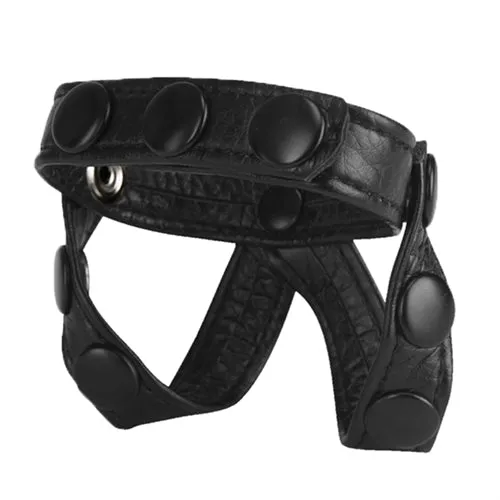 Male Sex Toys Nasstoys The Macho Collection vStyle Cock Ring and Ball Divider Black Male Sex Toys Nasstoys The Macho Collection vStyle Cock Ring and Ball Divider Black