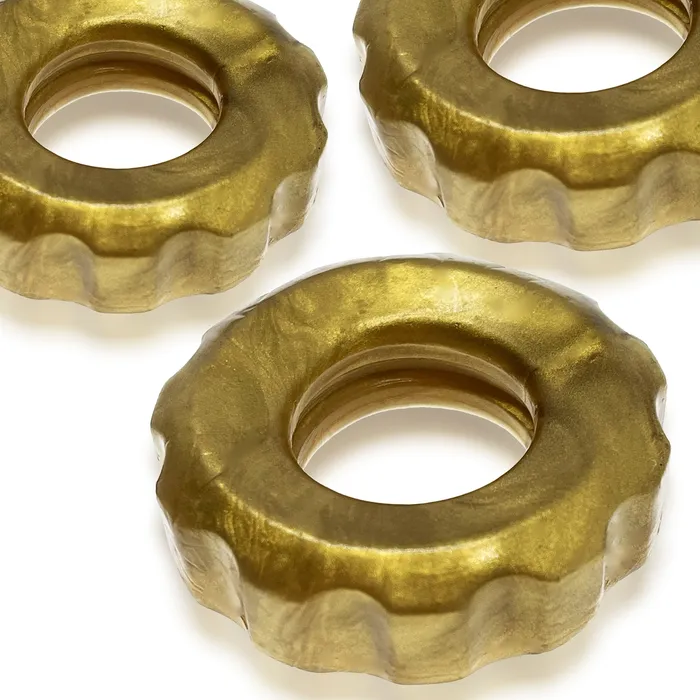 Male Sex Toys Oxballs Super Huj 3Pack Cockrings Bronze