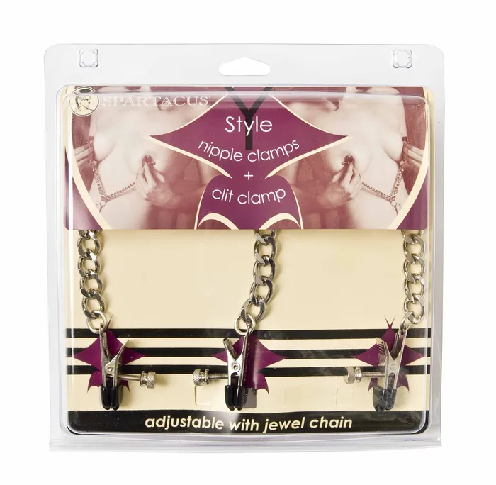Nipple & Clitoral Toys | Y-Style Nipple Clamps - Spartacus Leather Nipple & Clitoral Toys | Y-Style Nipple Clamps - Spartacus Leather