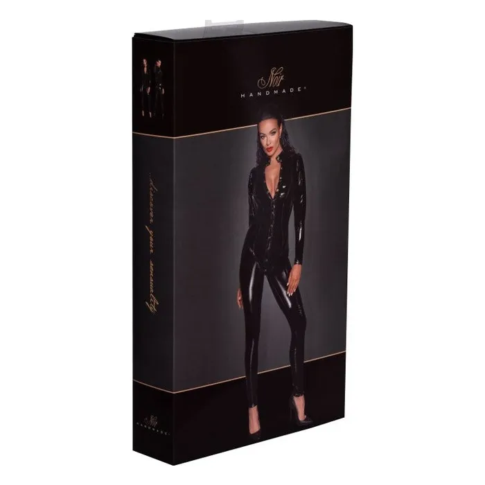 Noir Male Sex Toys | Long Button Up PVC Overall