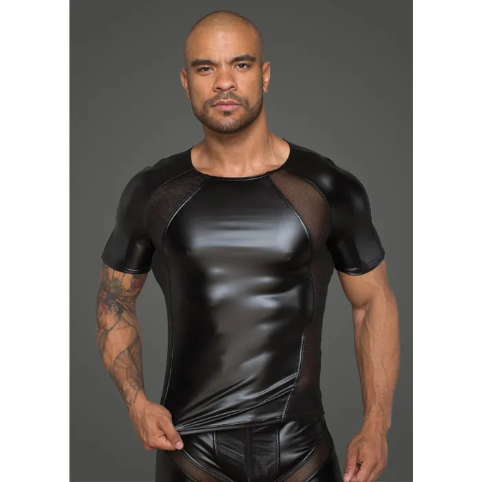 Noir Male Sex Toys | Power Wetlook Men T-shirt With 3D Net Noir Male Sex Toys | Power Wetlook Men T-shirt With 3D Net