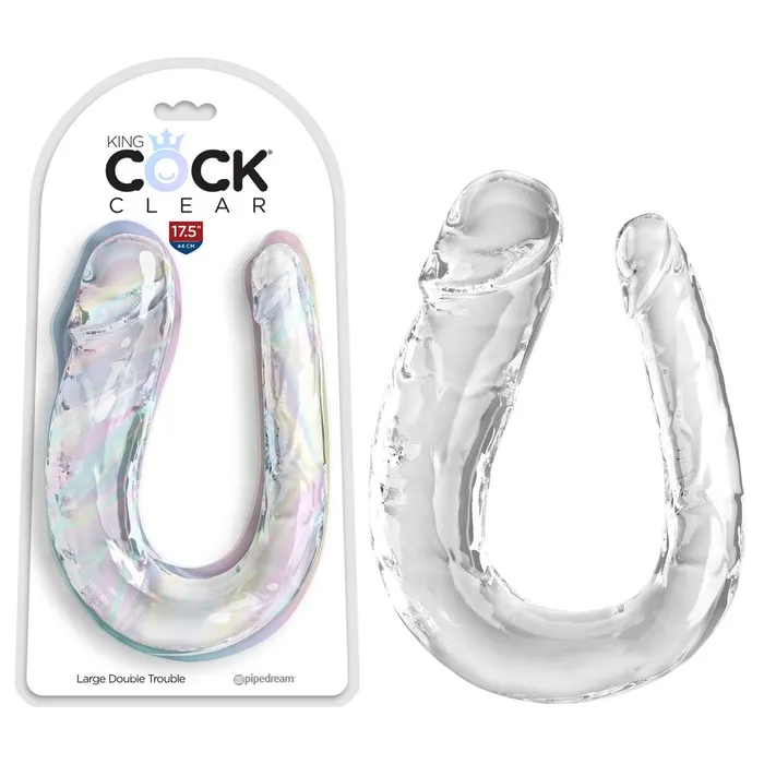 Pipedream Dildos | King Cock Clear Large Double Trouble Pipedream Dildos | King Cock Clear Large Double Trouble
