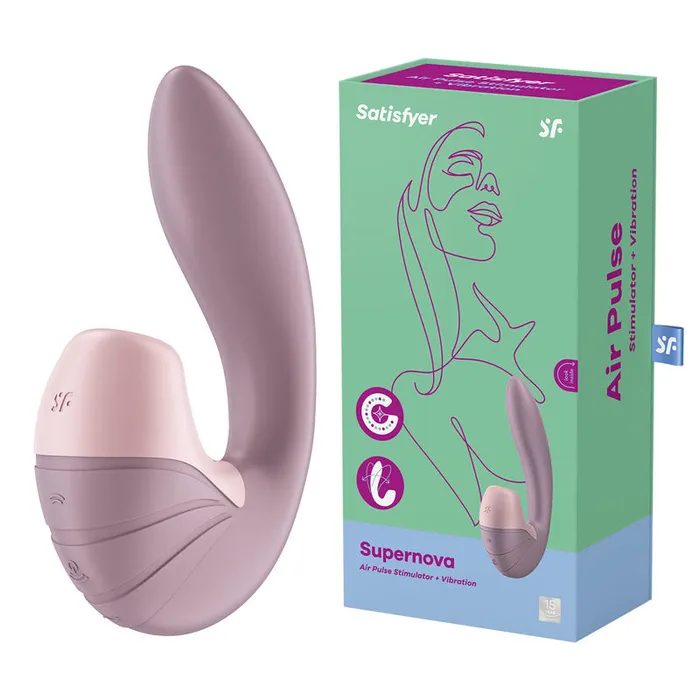 Satisfyer Supernova - Old Rose USB Rechargeable Vibrator with Air Pulsation | Satisfyer Vibrators Satisfyer Supernova - Old Rose USB Rechargeable Vibrator with Air Pulsation | Satisfyer Vibrators