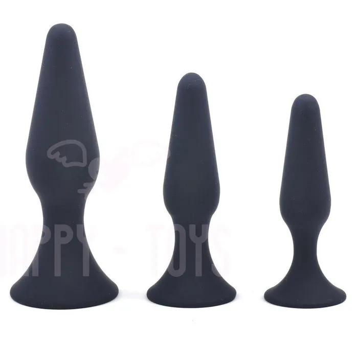 HappyToys Anal Luxury Anal Plug Butt Plug Tapered Shaft Dildo Adult Sex Toy 3 Sizes Waterproof