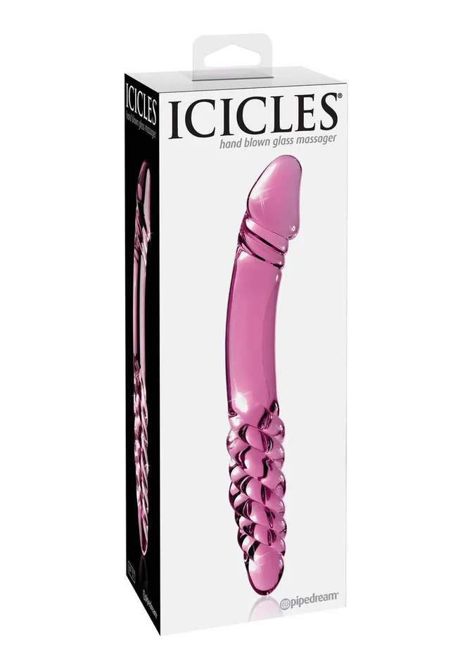 Icicles Icicles No. 57 Double-Sided Textured Glass Dildo | Dildos Icicles Icicles No. 57 Double-Sided Textured Glass Dildo | Dildos