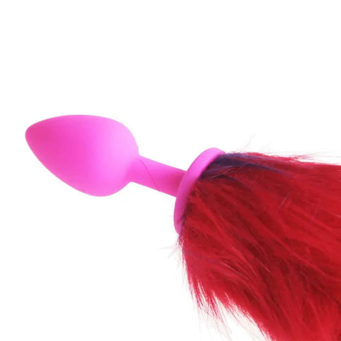 Rainbow Fox Tail silicone Furry Anal Plug | Pik A Pleasure Anal
