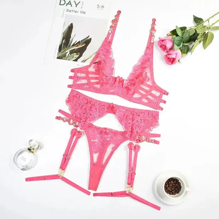 3-Piece Floral Lace Lingerie Set | Ellolace Couples