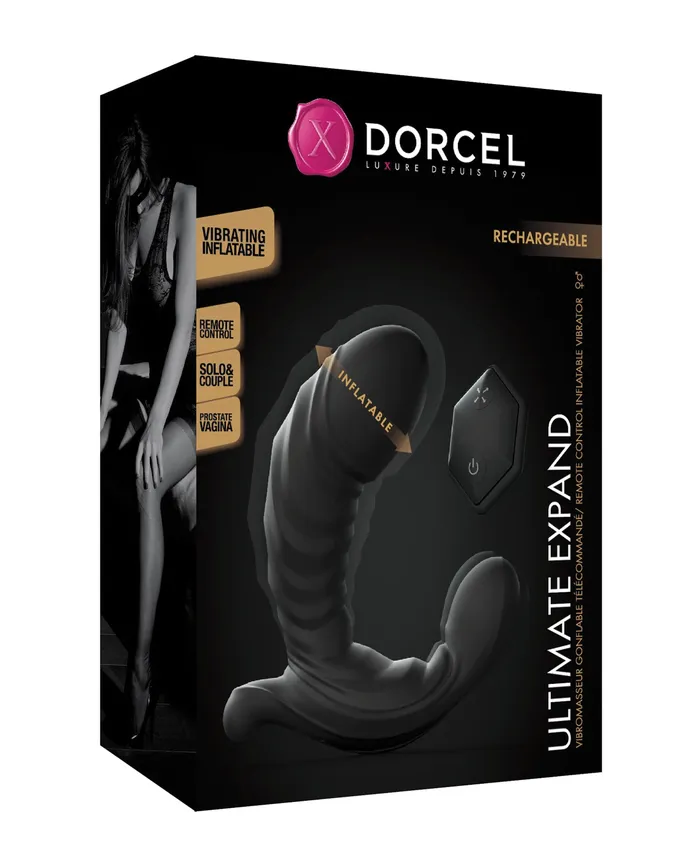 Anal Dorcel Ultimate Expand Butt Plug wRemote Black Dorcel
