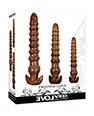 Anal Evolved Evolved Twisted Love 3 pc Plug Set Gold
