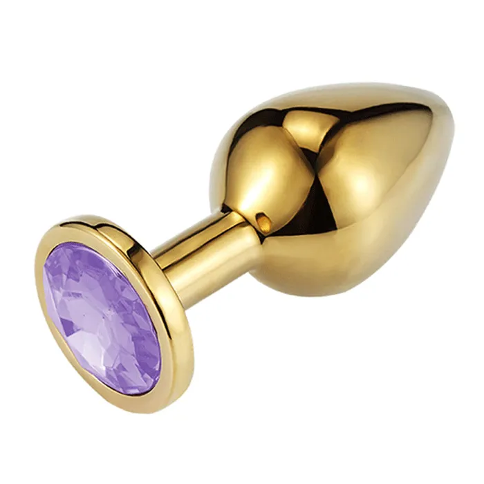 Anal | Jeweled Golden Butt Plug_Yellow Stone - Aimitoy