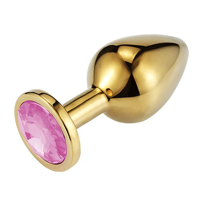 Anal | Jeweled Golden Butt Plug_Yellow Stone - Aimitoy