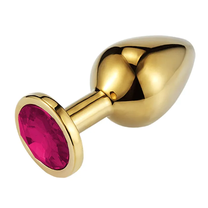 Anal | Jeweled Golden Butt Plug_Yellow Stone - Aimitoy