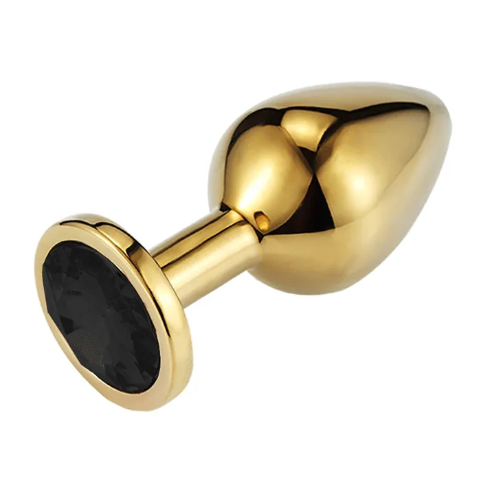 Anal | Jeweled Golden Butt Plug_Yellow Stone - Aimitoy