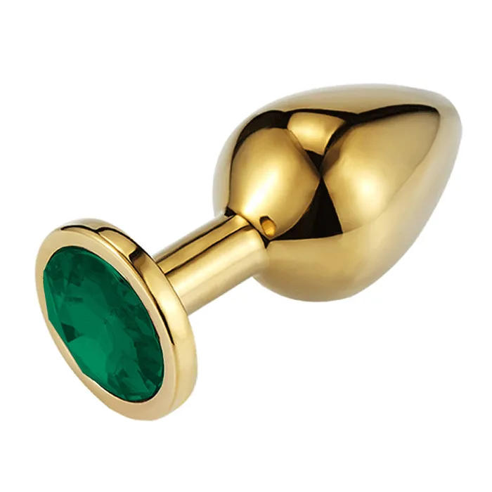 Anal | Jeweled Golden Butt Plug_Yellow Stone - Aimitoy