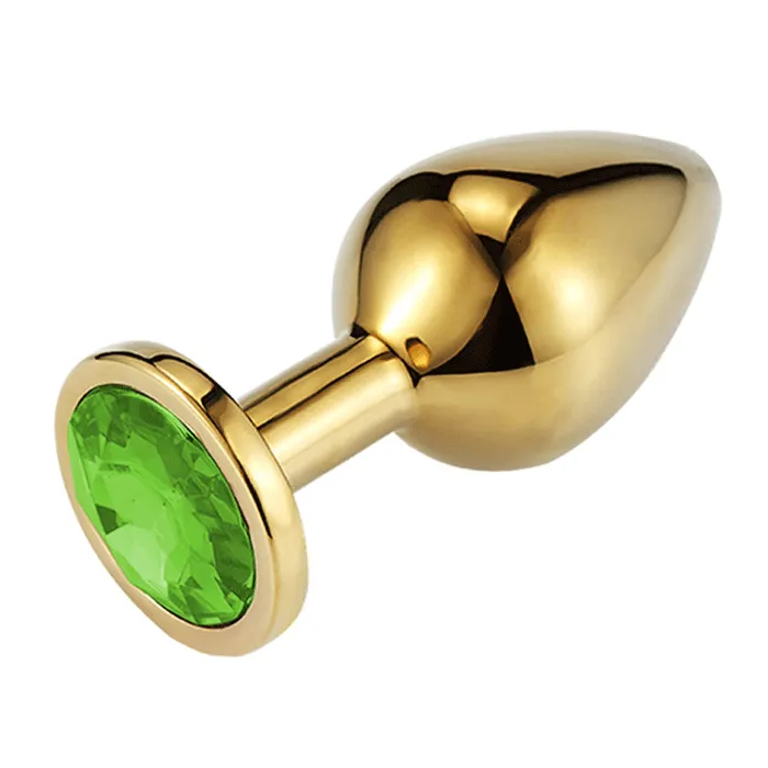 Anal | Jeweled Golden Butt Plug_Yellow Stone - Aimitoy
