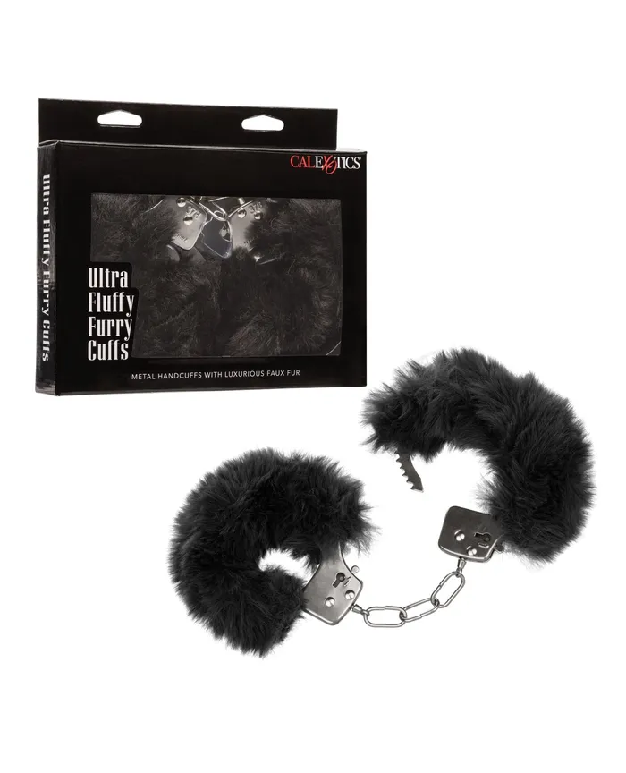 California Exotic Novelties Ultra Fluffy Furry Cuffs Black Anal