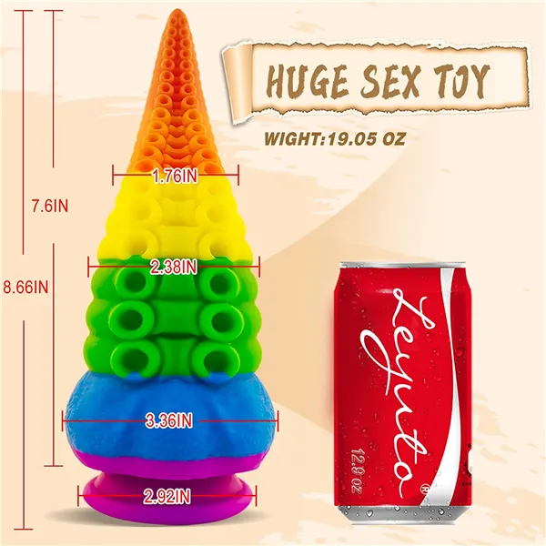 Dildos | Aimitoy Tentacle G-spot Dildo Rainbow