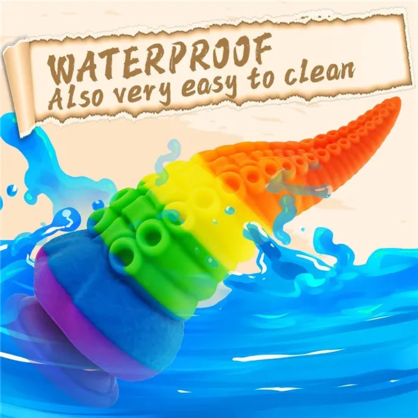 Dildos | Aimitoy Tentacle G-spot Dildo Rainbow