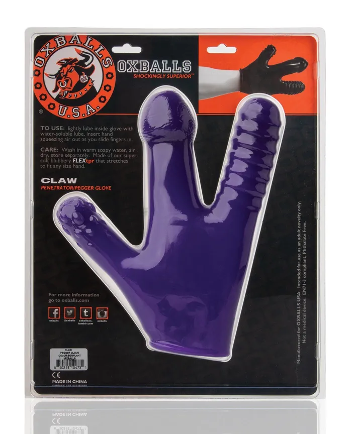 Vibrators | Oxballs Oxballs Claw Glove - Eggplant